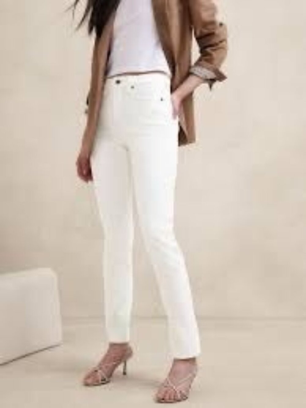 Banana Republic Beige Skinny Jeans - Size 27